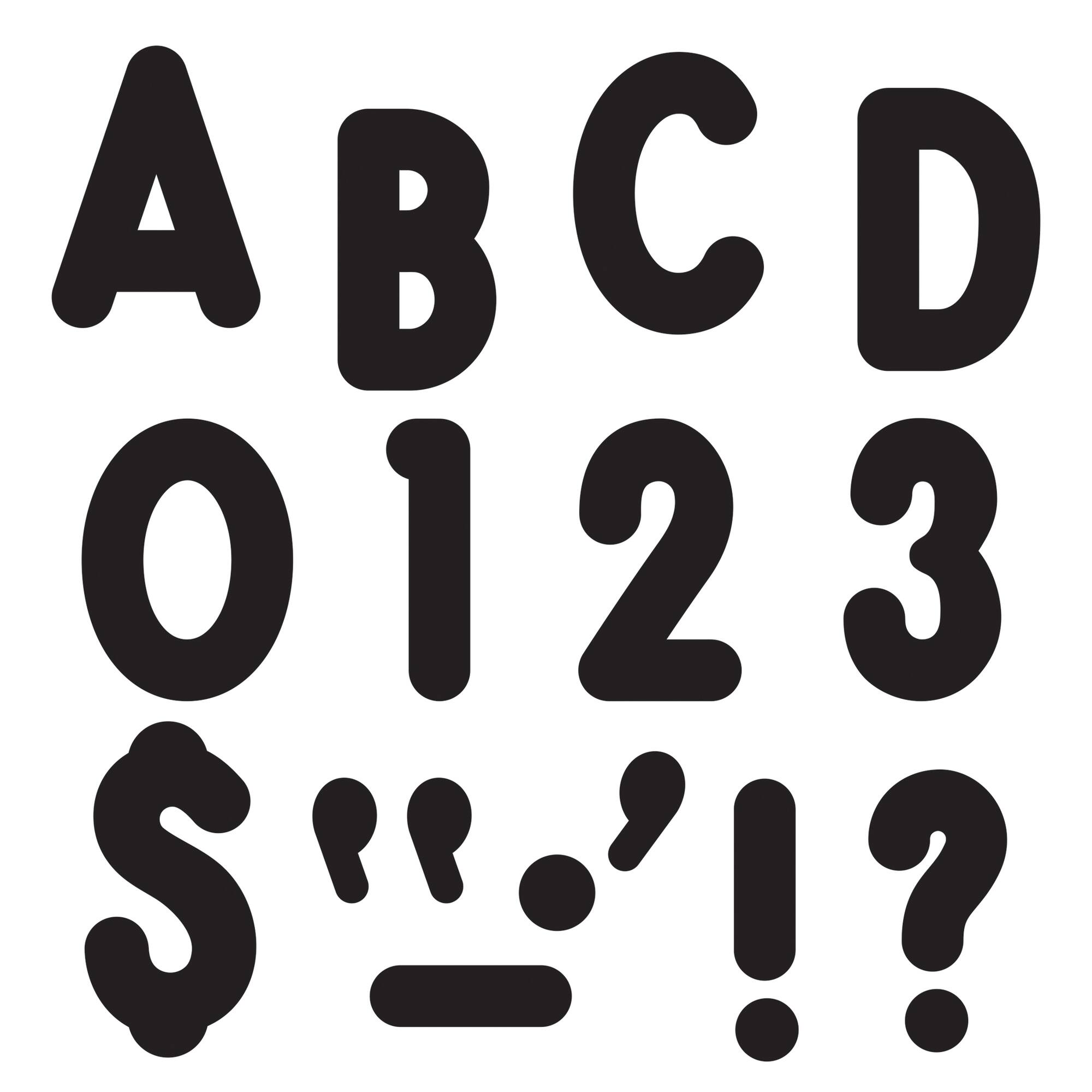 Trend Enterprises Black 7" Billboard Uppercase (EN/SP) Ready Letters®